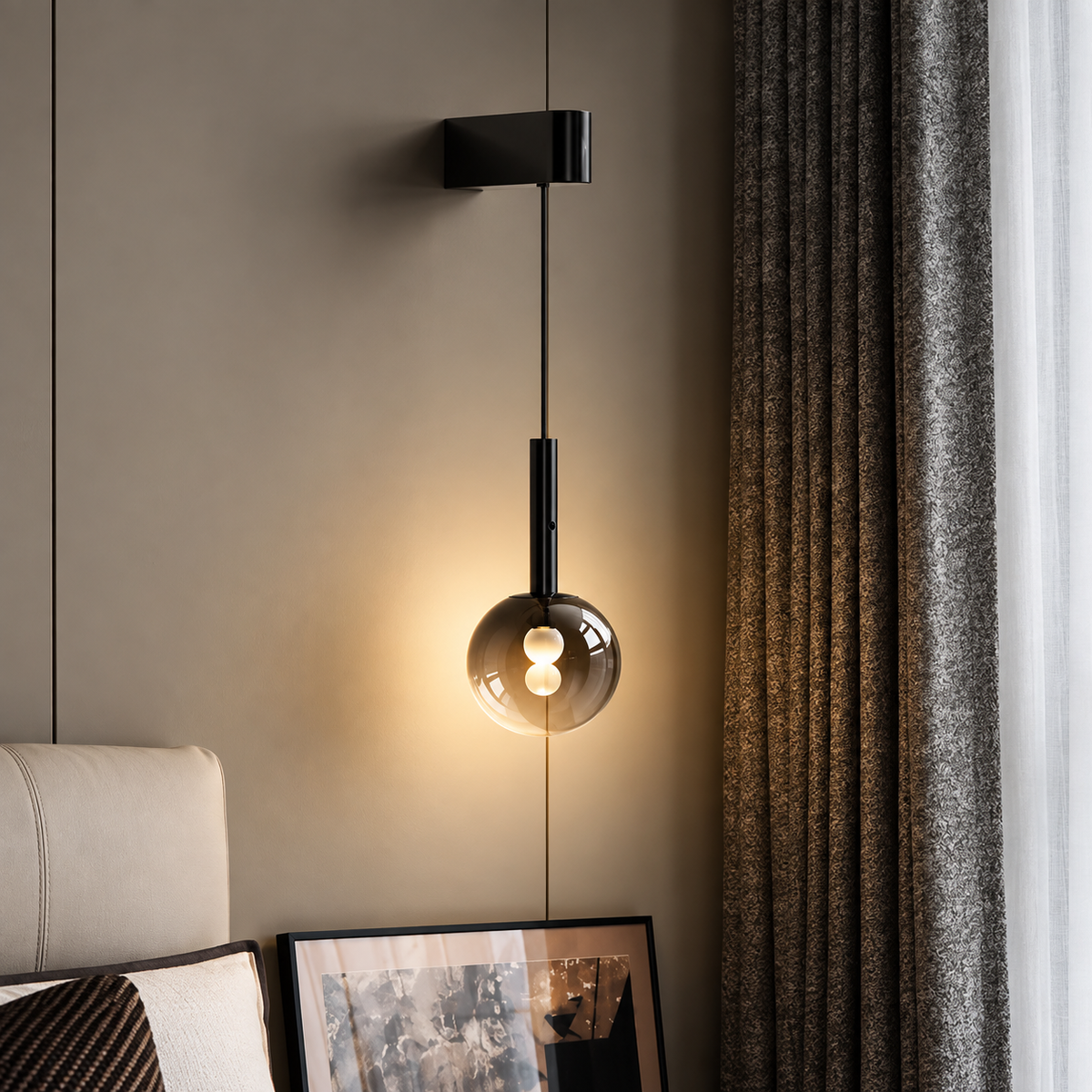 Modern LED Bedside Pendant Light