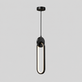 Modern LED Pendant Light – Matte Black & Brushed Gold