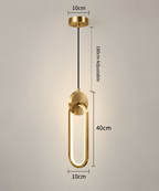 Modern LED Pendant Light – Matte Black & Brushed Gold