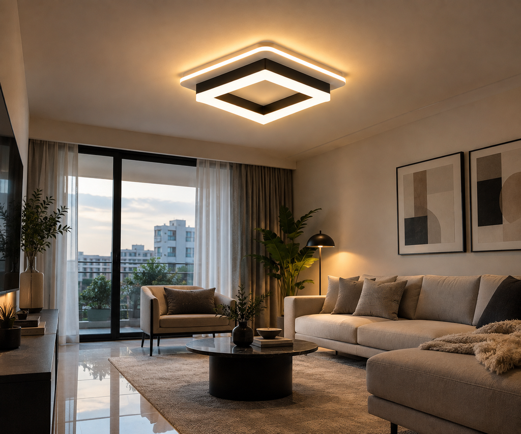 Modern LED Ceiling Light – Square & Round Flush Mount
