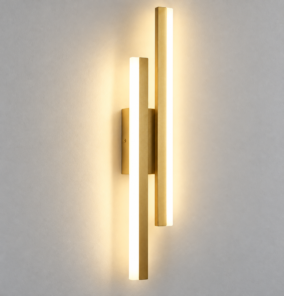 Modern LED Wall Light – Black & Gold Acrylic Sconce