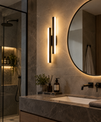 Modern LED Wall Light – Black & Gold Acrylic Sconce