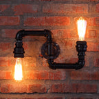 American Lamps Retro Loft Water Pipe Lights Bar Cafe Restaurant Pub Club Hall Aisle Industry Wind Stair Creative Wall Sconce Bra