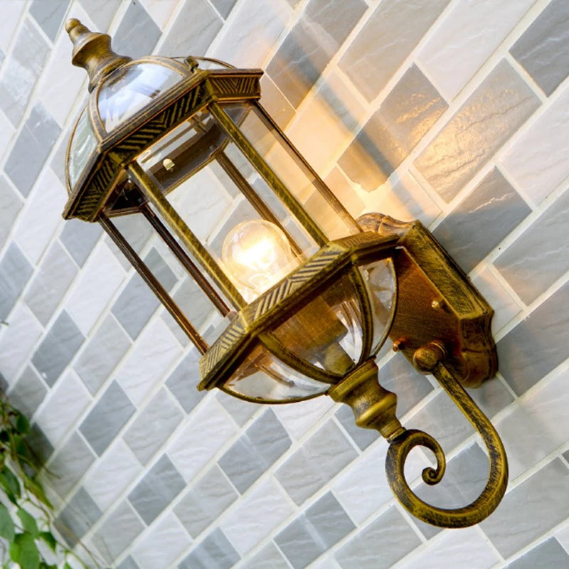European Modern Minimalist Wall Lamp Waterproof Outdoor Garden Lights Balcony Hallway Stairs Lamp Aluminum E27 Lighting