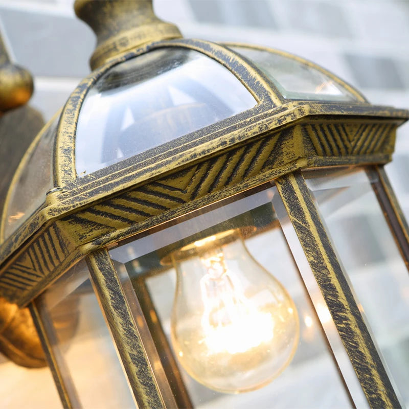 European Modern Minimalist Wall Lamp Waterproof Outdoor Garden Lights Balcony Hallway Stairs Lamp Aluminum E27 Lighting