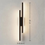 Modern LED Wall Light – Black & Gold Acrylic Sconce