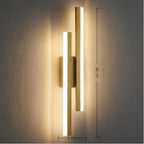 Modern LED Wall Light – Black & Gold Acrylic Sconce