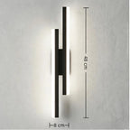 Modern LED Wall Light – Black & Gold Acrylic Sconce